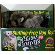 Crazy Critters Stuffing Free Dog Toy- Raccoon