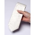 thumbnail image 2 of Yongchuantie Men's 3.15" Necktie Rice White Flower Branch Pattern 8CM Wide Version Tie+Gift Box, 2 of 7