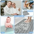 thumbnail image 5 of Lux Decor Collection Bath Tub Mat Non-Slip 40 x 16 Inch - Shower Mat for Bathtub with Suction Cups - Machine Washable (Light Gray), 5 of 9