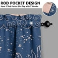 thumbnail image 5 of Kitchen Curtains 36 Inch Short - 3 Panel Set, Gothic Celestial Sun and Moon Print, Mystical Starry Night Astrology Aesthetic, Rod Pocket Window Curtain, Easy Wash, 5 of 6