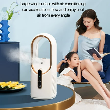 

WMYBD Gifts Air ConditionerDesktop Spray Fan Home Intelligent Leafless Humidification And Water Supplement Instrument Fan Portable Charging Mini Fan
