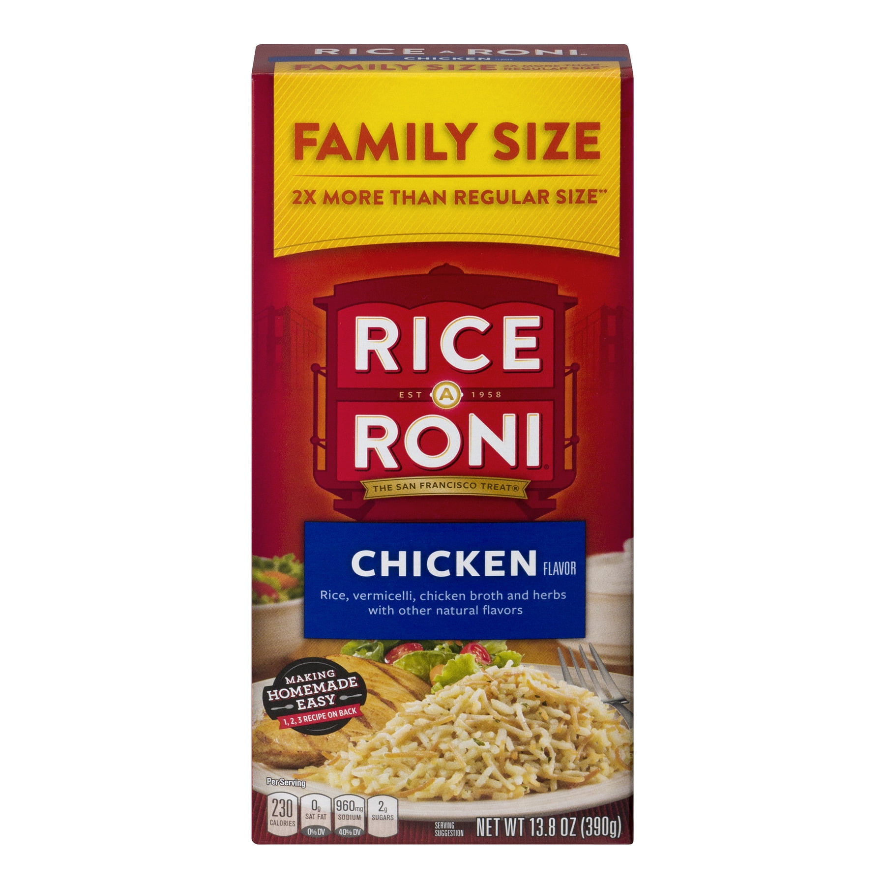 RiceARoni Rice & Vermicelli Mix, Chicken, 13.8 oz Box
