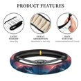 thumbnail image 4 of Kdxio Sunshine Ocean Whale Print Elastic Stretch Steering Wheel Cover,Auto Steering Wheel Cover,15 Inch Anti-Slip,Warm in Winter and Cool in Summer,Fit Suvs,Vans Cars,Trucks, 4 of 7