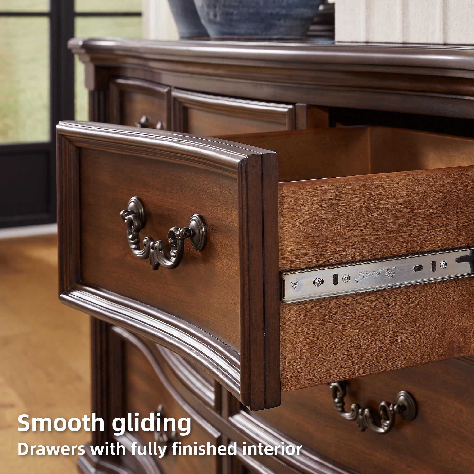 Signature Design by Ashley Lavinton Nightstand - 3 Drawer Traditional Bedroom End Table with Hidden Tray - Brown