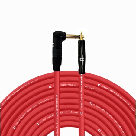 Coluber Cable Right Angle 1/4" TRS to 3.5 TS Male Pro 3-Pin Audio Connector