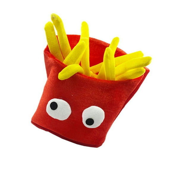 Adorkable French Fries Headgear Funny Theme for Couple Friend Photo Props Versatile Fashion Accessory