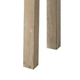 thumbnail image 4 of Table with Wooden Block Legs and Grain Details, Brown- Saltoro Sherpi, 4 of 5
