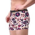 thumbnail image 3 of Bingfone Skull lips record Guitar Men's Underwear - Casual Stretch Boxer Briefs-Small, 3 of 7