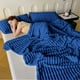 thumbnail image 3 of Manta De Franela Polar, Suave Manta De Microfibra Acanalada, Acogedora Decoraci N De Sof a Rayas, Ideal Para Todas Las Estaciones, C Lida Para Cama Y Sof , Ideal Para La Familia, Sala De, 3 of 7