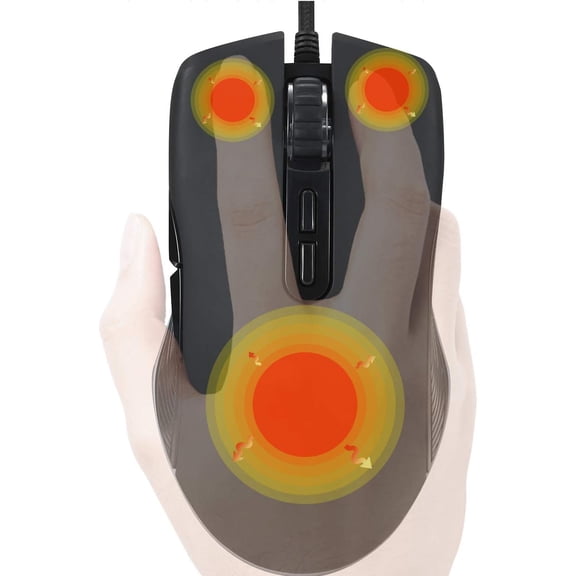 YUYAN-Heated Mouse Pro, Large Warm Optical Mouse, Mouse Hand Warmer, All Surface Heat Desktop USB Computer