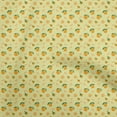 thumbnail image 1 of oneOone Polyester Spandex Yellow Fabric Coffeeinated & Vaccinated Craft Projects Decor Fabric Printed By The Yard 56 Inch Wide, 1 of 4