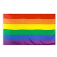 thumbnail image 2 of Bandera del orgullo arcoíris resistente a la intemperie, de gran tamaño, con ojales de latón, material de poliéster y doble costura para uso en interiores y exteriores, para celebrar la diversidad, 2 of 8