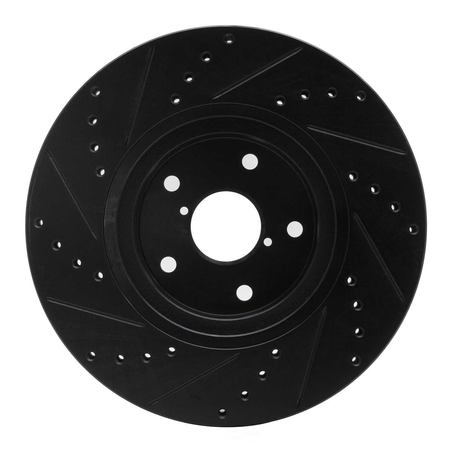 Dynamic Friction Company 633-13035R DFC Brake Rotor - Drilled And Slotted - Black