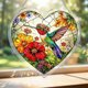 thumbnail image 5 of Acrylic Heart-shaped Puzzle Wind Chime Pendant 94-Piece Puzzle Porch Garden Wind Chime, 5 of 9