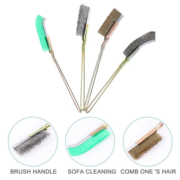 MUSEYA 4pcs Engine Cleaning Brush Assorted Color Practical Head Design for Car Cleaning Tools