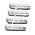 thumbnail image 1 of Cajas organizadoras de tornillos de 4 piezas, contenedores de hardware, organizador de contenedores de 4 compartimentos Gris, 1 of 8