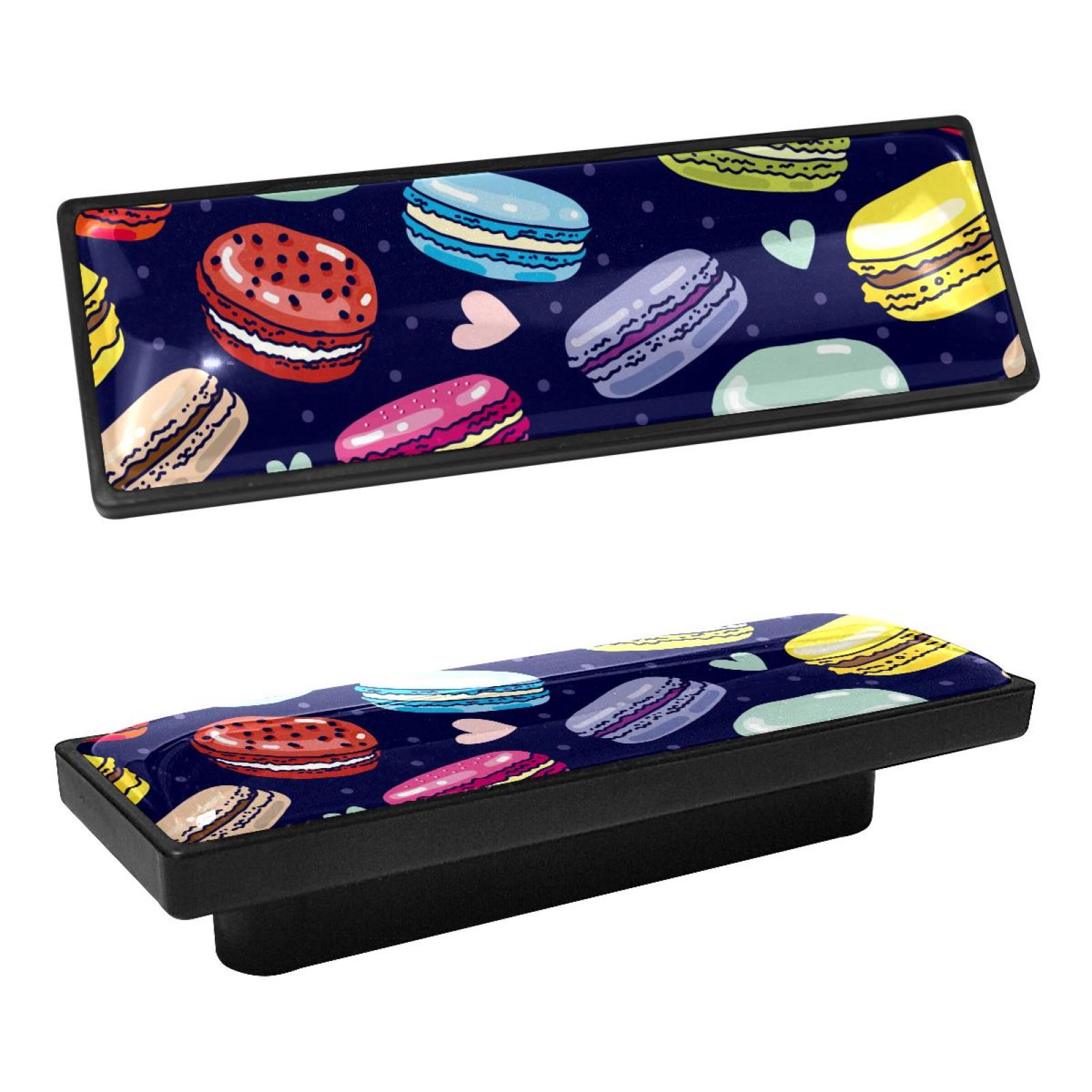 4 Pcs Rectangle Handle Cupboard Knob Drawer Pulls Handle