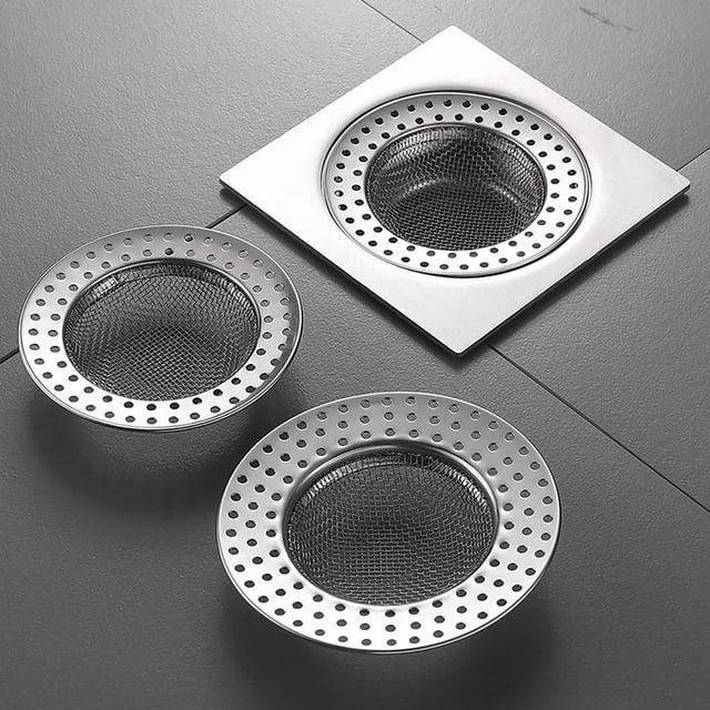 Fiudx Stainless Steel Filter Screen Bathroom Hair Garbage Sewer Sink Filter Screen Non Clogged Cover Plug