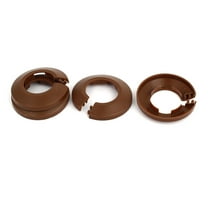 Unique Bargains 32mm Plastic Wall Flange Radiator Water Pipe Cover Brown 4Pcs
