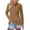 Khaki-2, variant on WDDDD Women's Plus Size Casual Button Up Long Sleeve Relaxed Fit Shirt XXL
