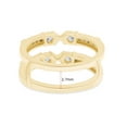 thumbnail image 5 of 1.00 CT Round Cut White Cubic Zirconia Enhancer Guard Ring For Women In 14K Yellow Gold Over Sterling Silver (Color: White, Clarity: VVS1-VVS2, 1.00 Cttw) -10, 5 of 7