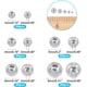 thumbnail image 2 of 100 tapones redondos de alambre con memoria de 3/4/5/6/8 mm de acero inoxidable con cuentas perforadas a la mitad, para joyería, collares, pulseras y bisutería., 2 of 9