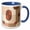 Blue/White, variant on 3drose, Abstract Art Shapes in Browns, Orange and Cream Colors., 11oz Mug
