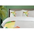 thumbnail image 4 of Ambesonne African Duvet Cover Set, Frog Prince Reptiles, 2-Calking, Green Yellow Orange, 4 of 7