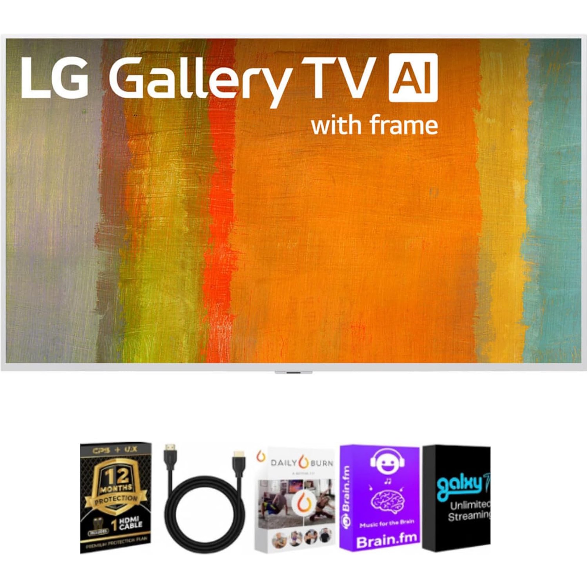 LG 55" LX7B Gallery 4K Smart TV Bundle, 55LX7BK1