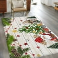 thumbnail image 2 of Kitchen Mats for Floor 3x5 Ft, Christmas Non Slip Area Rugs for Kitchen Bedroom Entryway, Gnomes Xmas Tree Snowflake Winter Gifts Wooden Washable Carpet Runner Rug Floor Mats for Bedroom Home Decor, 2 of 9