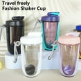 thumbnail image 1 of 1 Set 590ml Shaker Bottle Large Capacity Leak-proof Drop-resistant Heat Resistant Protein Mixing Shake Water Bottle Exercise Use, 1 of 8