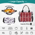 thumbnail image 4 of Large Insulated Lunch Bags for Women Men Leakproof Thermal Meal Lunch Tote Bag for Office Work Picnic Travel Lavender-colored Butterfly Pattern 12L, 4 of 6