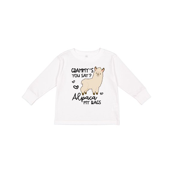 Inktastic Grammy's You Say Alpaca My Bags Boys or Girls Long Sleeve Toddler T-Shirt