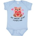 thumbnail image 3 of Inktastic My Great Aunt Loves Me Bear and Hearts Boys or Girls Baby Bodysuit, 3 of 5
