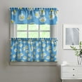thumbnail image 2 of Rustic Boho Kitchen Curtains 24 Inch - 3 Panel Vintage Floral Set with Blooming Wildflowers, Farmhouse Rod Pocket Drapes, 2 of 5