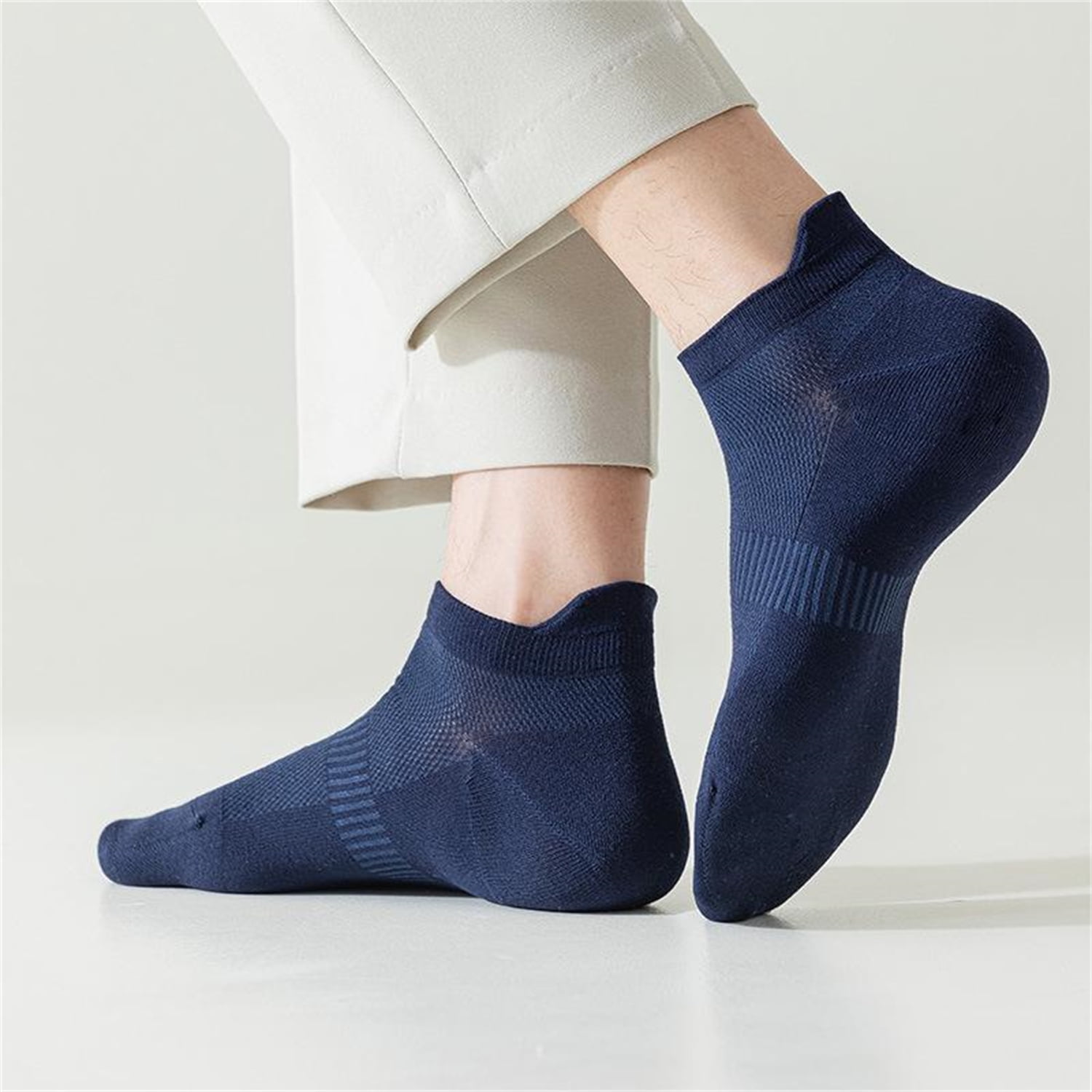 Sookeceks Ankle Socks for Mens, 6 Pairs Bamboo Rayon Breathable Sports Low Cut Thin Size 7-11