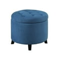thumbnail image 3 of Pemberly Row Pouf Rond en Bleu, 3 of 4