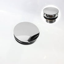 BESTYASH Bath Tub Drain Plug Foot Press Design Silver Copper 1Pack