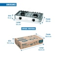 thumbnail image 2 of Foset PAGA-2X, Parrilla de gas de sobreponer 2 quemadores, inoxidable, 2 of 8