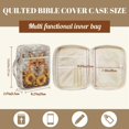 thumbnail image 5 of FOR U DESIGNS Fox Sunflower Pattern Bible Cover Case with Handle Quilted Protective Church Organizer Holder Bag Christian Bible Accessories for Bible Study/Daily Use, 5 of 7