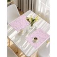 thumbnail image 5 of Pink Branches Placemats Set of 6, Vintage Art Farmhouse Placemats for Dining Table, Place Mats for Kitchen Tabletop, Waterproof Wipeable Dining Table Mats Set, 5 of 9