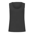 thumbnail image 7 of Fartey Women's Cotton Linen Tank Tops Fashion Raw Edge V Neck Tanks Summer Sleeveless Shirts Loose BreathableSolid Color Casual Camisoles Black XL, 7 of 7