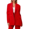 thumbnail image 1 of Blazer oversize cruzado color Rojo AMAD Casual para mujer talla M, 1 of 1