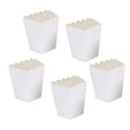 thumbnail image 1 of Moyic Caja de palomitas de maíz de 50 piezas, portátil, de un solo uso, Color sólido, aperitivos de cine, caja de patatas fritas dulces, accesorios Herramientas y accesorios para hornear Blanco Moyic HA081928-01, 1 of 6