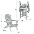thumbnail image 7 of Best Choice Products Folding Adirondack Chair Outdoor, Wooden Accent Lounge Furniture w/ 350lb Capacity - Slate Gray, 7 of 7