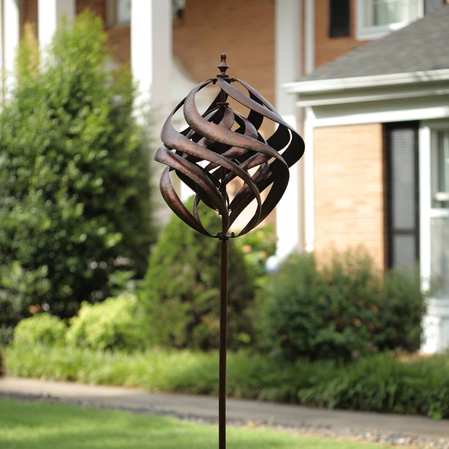 American Classics Copper Spiral Wind Spinner, Yard Ornament Brown Xmas
