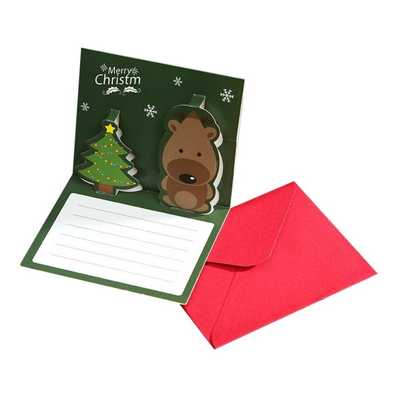 SDNall Cartes de Bonne Année, la Carte de Noël, Cartes de Noël Vacances, Carte de Vœux du Nouvel An - Carte Postale de Bénédiction Tridimensionnelle de Noël