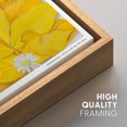thumbnail image 3 of IDEA4WALL Framed Canvas Art Wall Decor Yellow Hickory Leaves with Daisy Master Aritst Georgia O' Keeffe Oil Painting Realism Contemporary Closeup for Dorm Home Office - 16"x24", 3 of 4