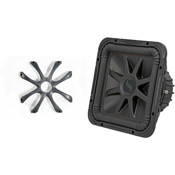 Kicker 45L7R122 L7R 12-Inch (30cm) Subwoofer, Dual Voice Coil, 2-Ohm w/ Cast Aluminum Grill Bundle