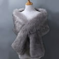 thumbnail image 1 of Wraps Women's Faux Shawl Wrap Cape For Bridal Wedding Blue Artificial Wool Wraps, 1 of 3